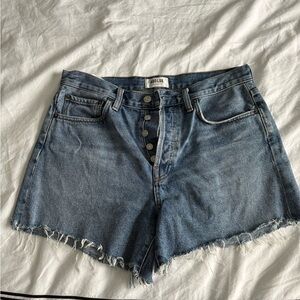 Agolde Parker long jeans shorts